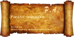 Panitz Angyalka névjegykártya